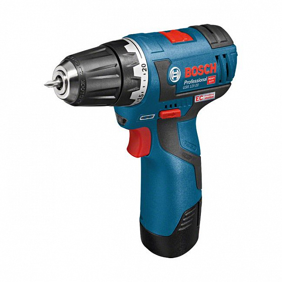 Аккумуляторная дрель-шуруповёрт Bosch GSR 12V-20 (0.601.9D4.000)
